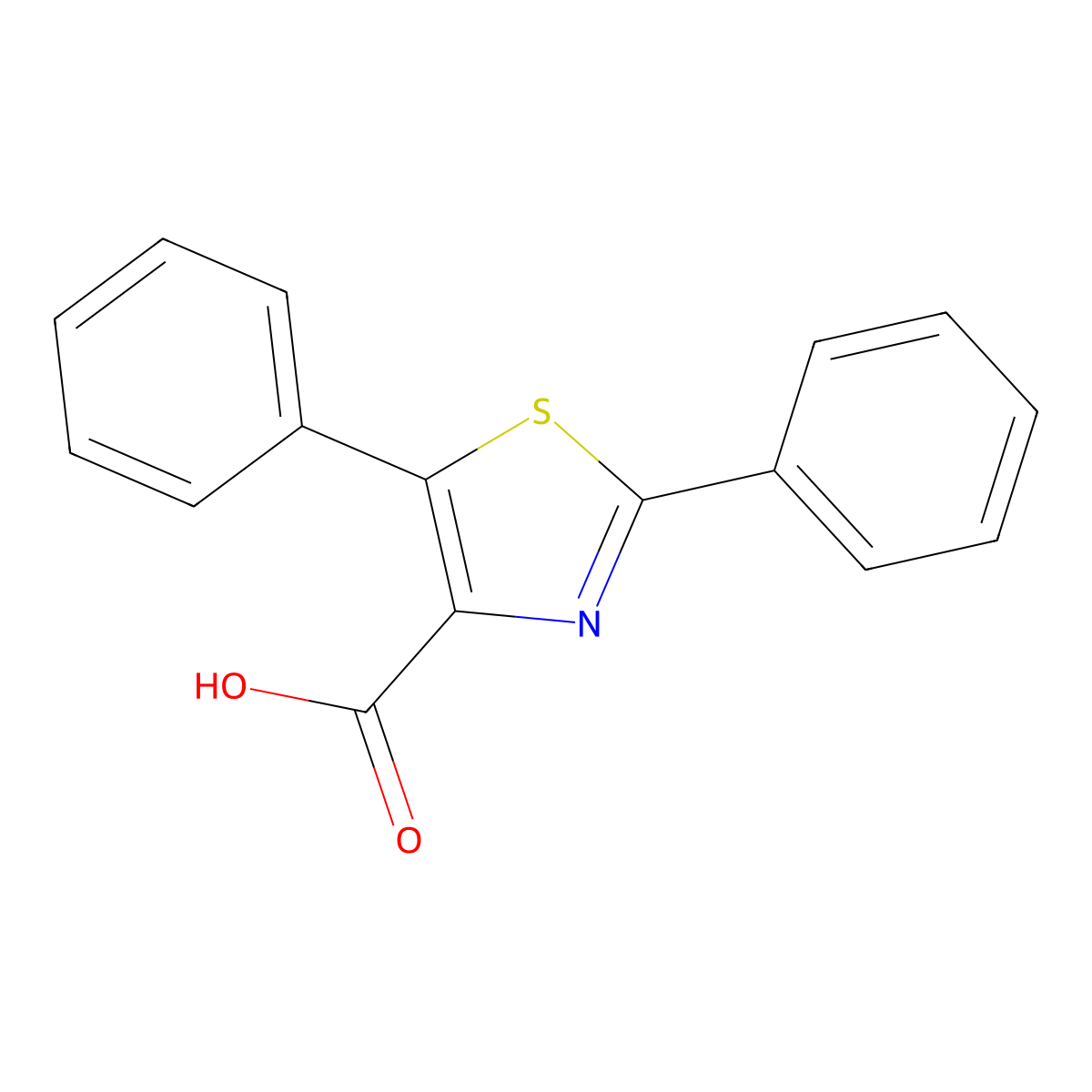 Diphenyl-1,3-thiazole-4-carboxylic acid molecular structure, CAS 425392-56-9