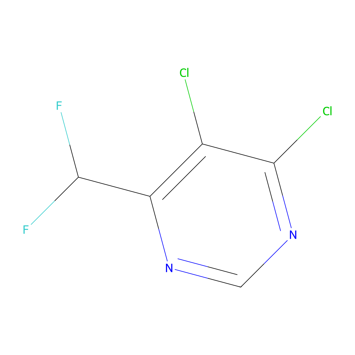 4,5-Dichloro-6-(difluoromethyl)pyrimidine molecular structure, CAS 425394-19-0
