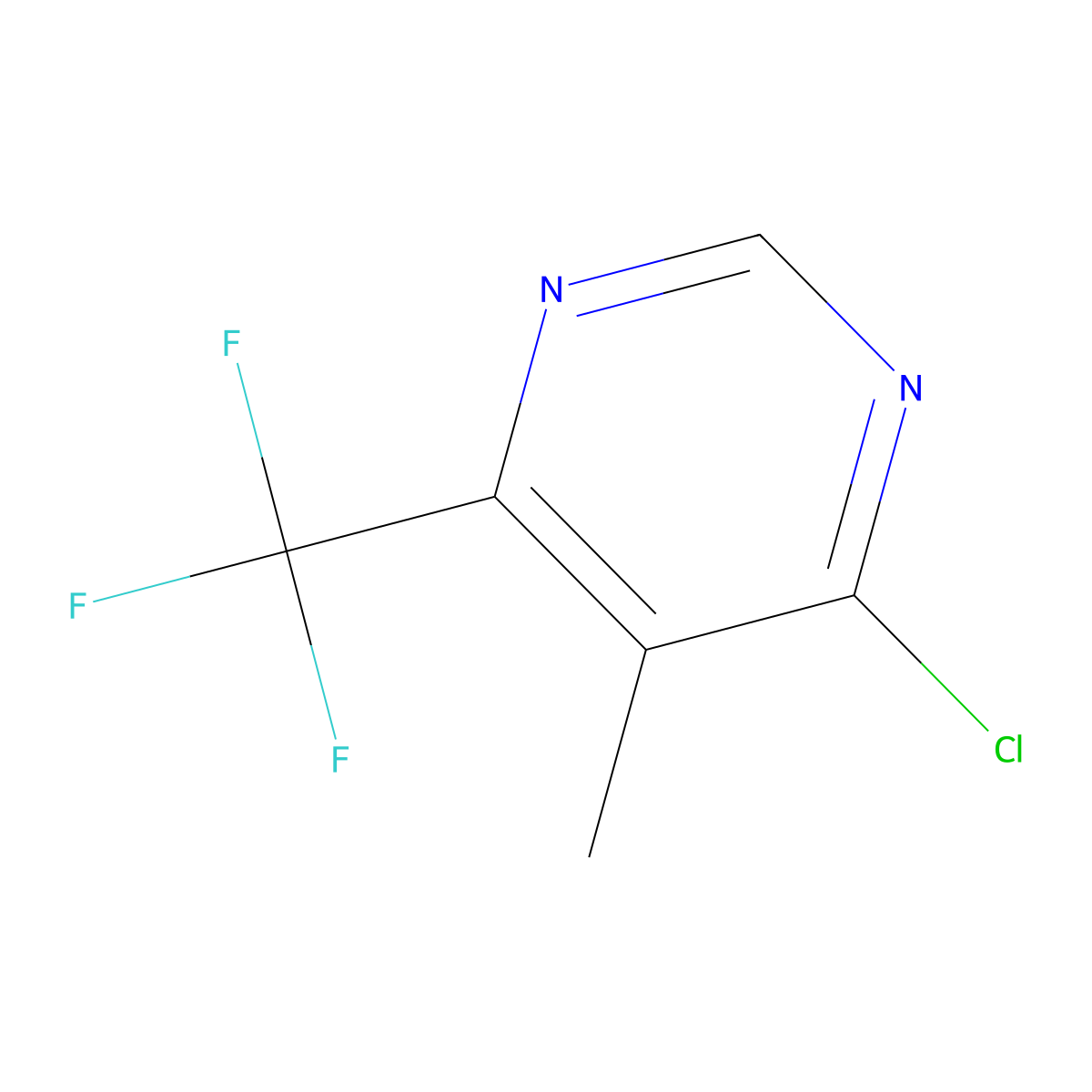 4-Chloro-5-methyl-6-(trifluoromethyl)pyrimidine molecular structure, CAS 425394-59-8