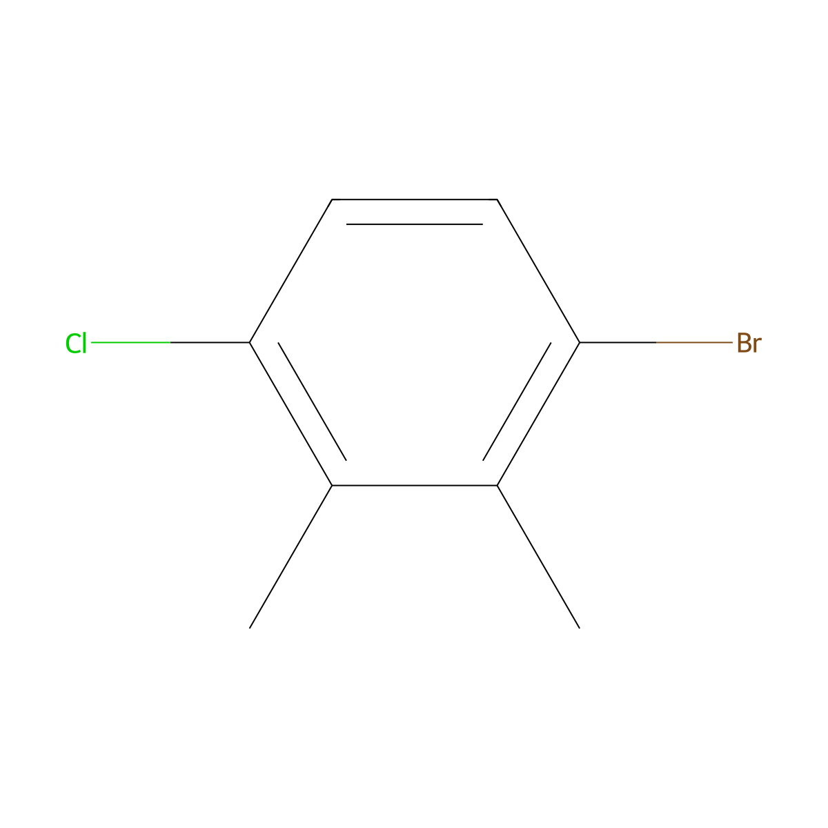 1-Bromo-4-chloro-2,3-dimethylbenzene molecular structure, CAS 425394-71-4