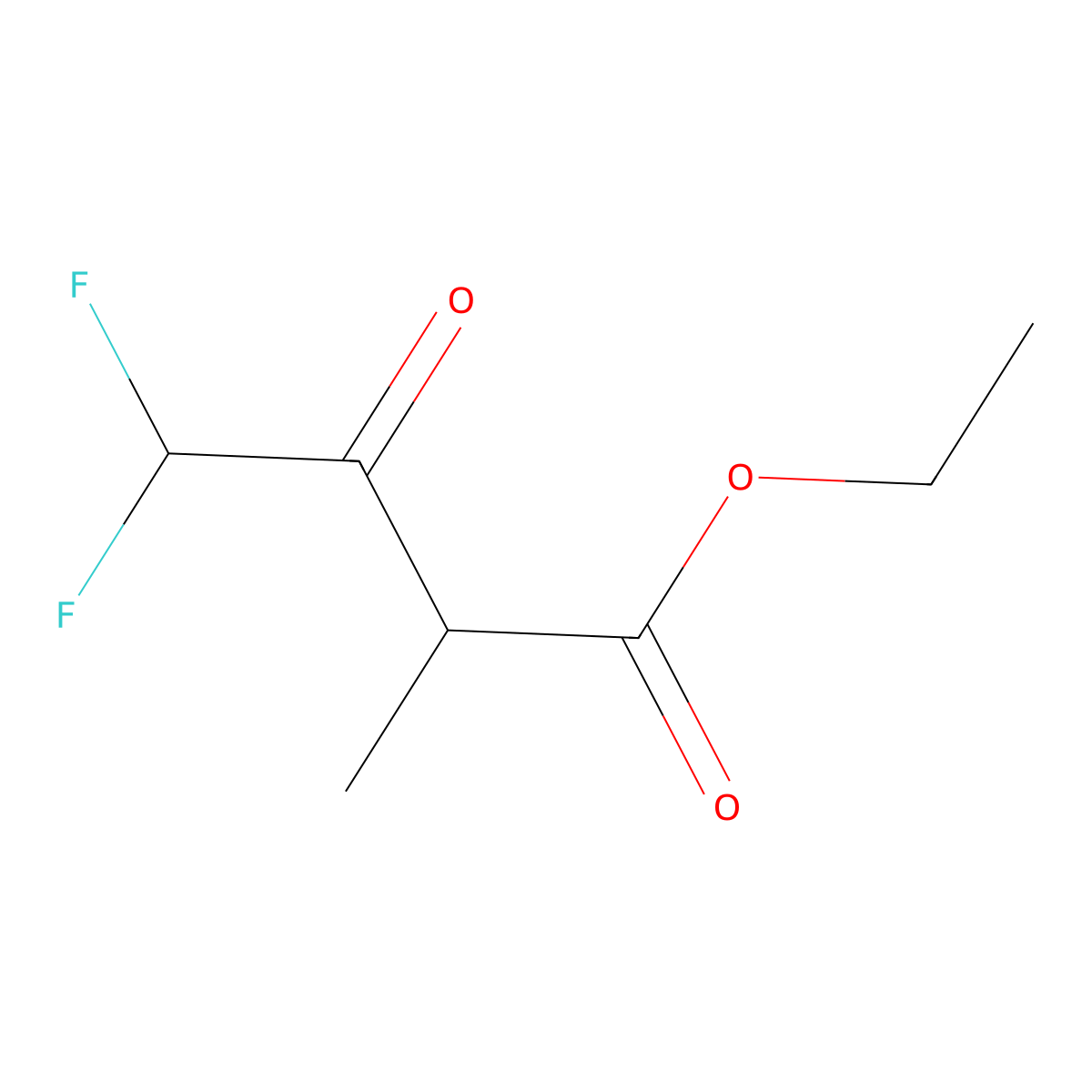 Ethyl 4,4-difluoro-2-methyl-3-oxobutanoate molecular structure, CAS 425394-84-9