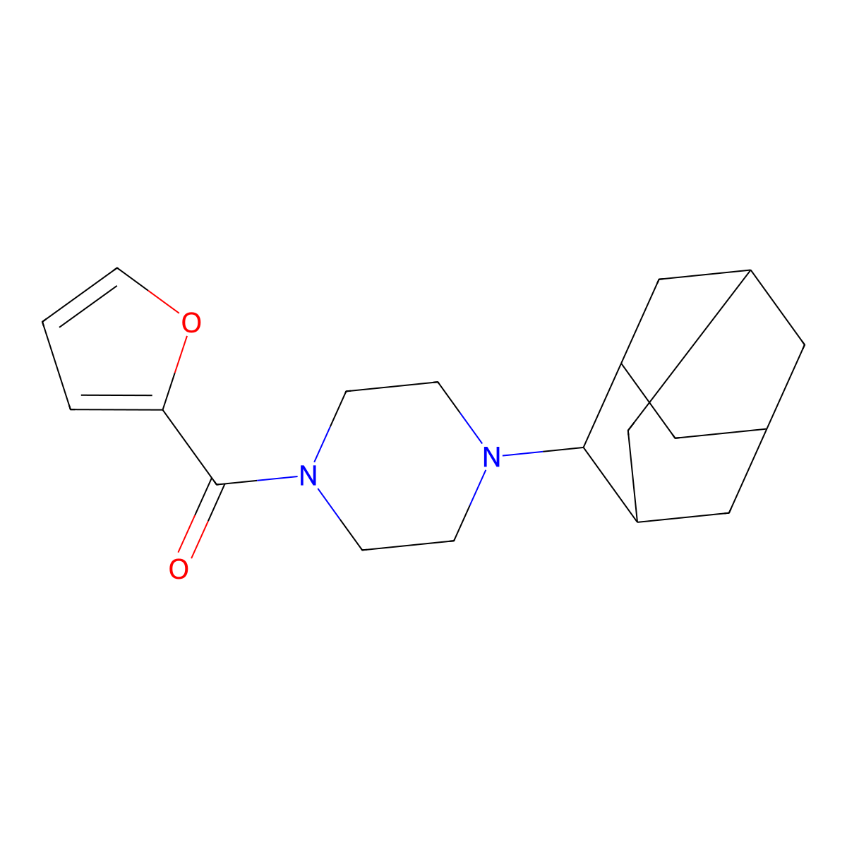 [4-(2-Adamantyl)piperazin-1-yl]-(furan-2-yl)methanone molecular structure, CAS 425395-48-8