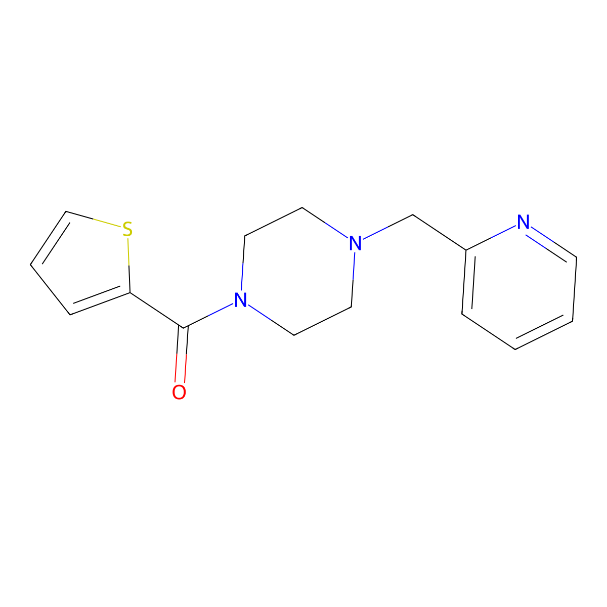 [4-(2-Pyridinylmethyl)-1-piperazinyl]-thiophen-2-ylmethanone molecular structure, CAS 425395-59-1
