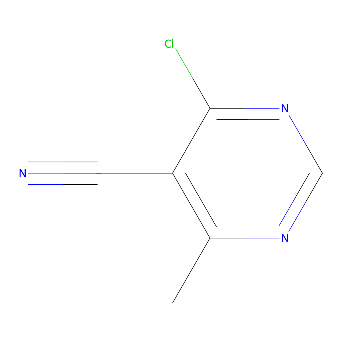 4-Chloro-6-methylpyrimidine-5-carbonitrile molecular structure, CAS 425395-73-9
