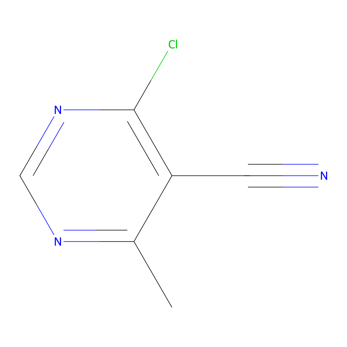 4-Chloro-6-methylpyrimidine-5-carbonitrile molecular structure, CAS 425395-73-9