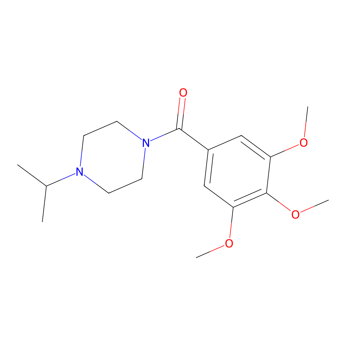 1-Isopropyl-4-(3,4,5-trimethoxybenzoyl)piperazine molecular structure, CAS 425396-99-2