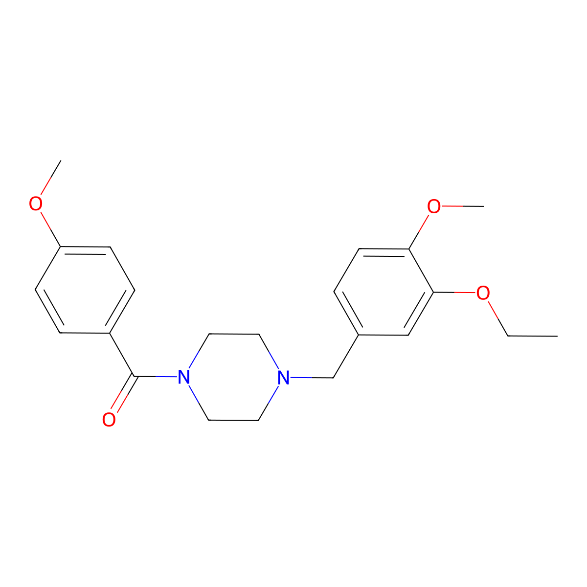 [4-(3-Ethoxy-4-methoxybenzyl)piperazin-1-yl](4-methoxyphenyl)methanone molecular structure, CAS 425397-07-5
