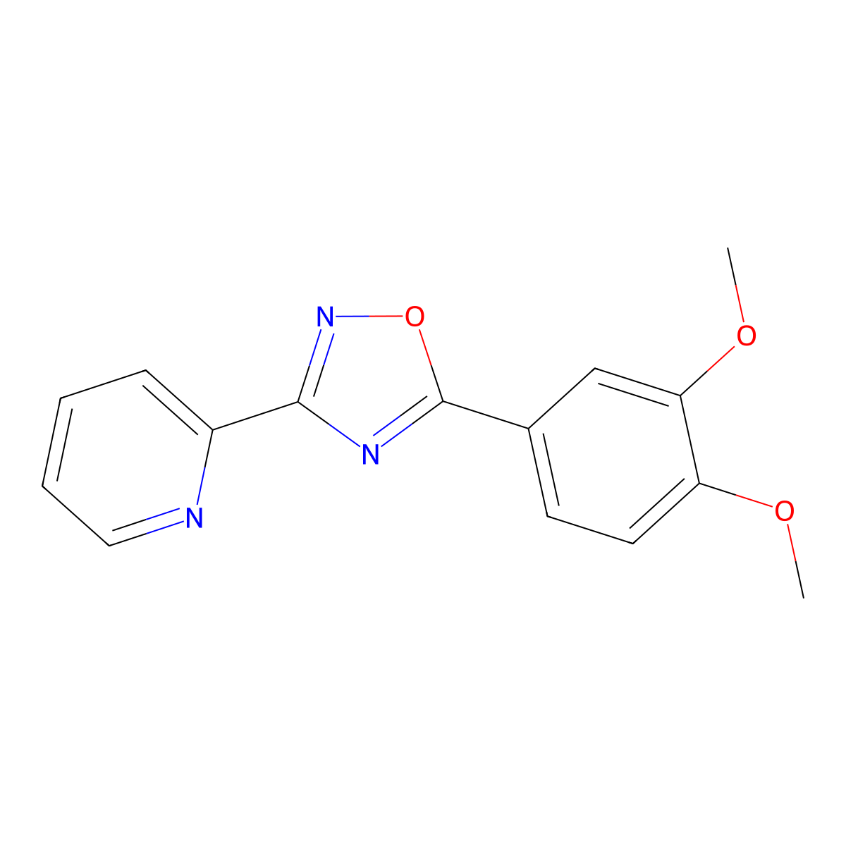 2-[5-(3,4-Dimethoxyphenyl)-1,2,4-oxadiazol-3-yl]pyridine molecular structure, CAS 425397-55-3
