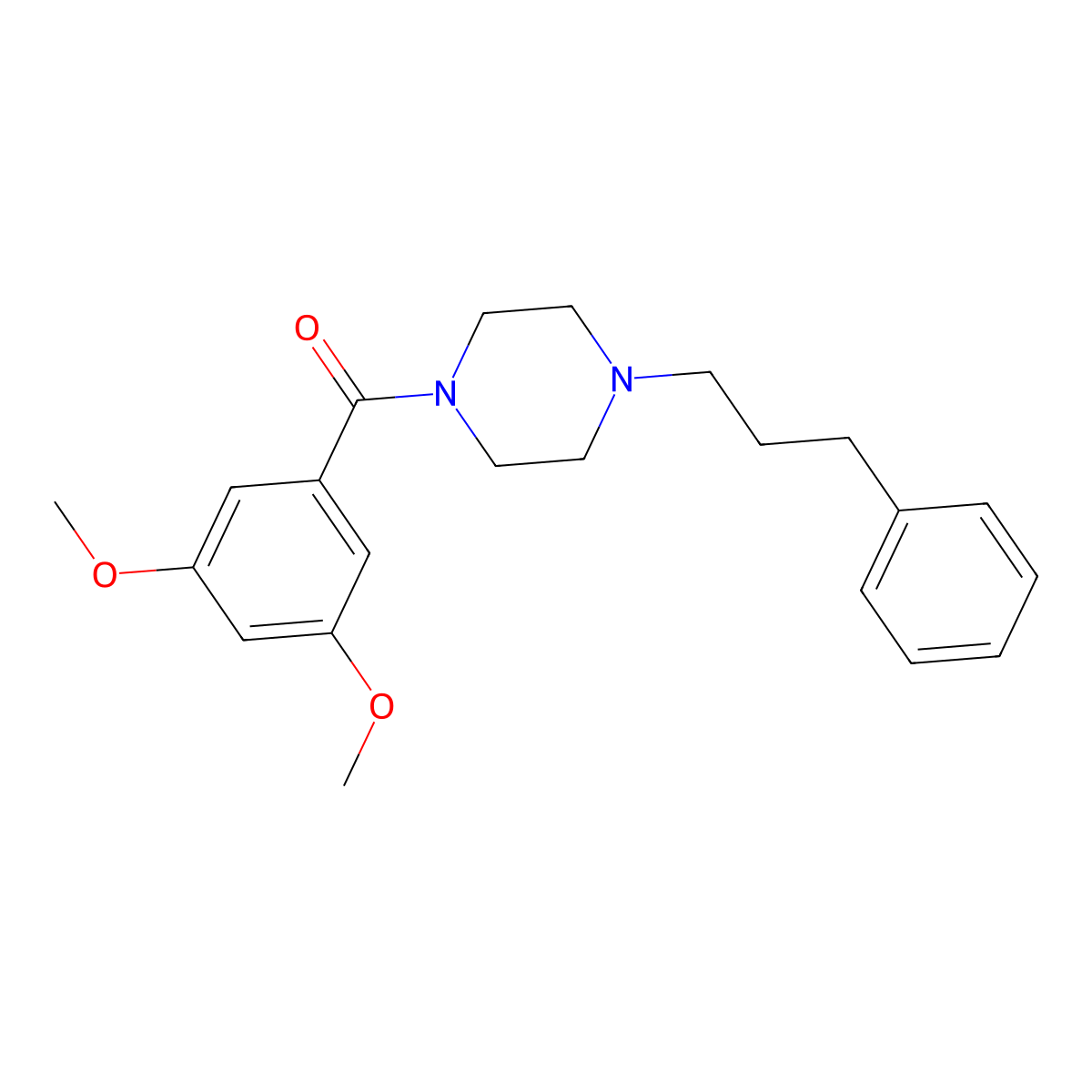 1-(3,5-Dimethoxybenzoyl)-4-(3-phenylpropyl)piperazine molecular structure, CAS 425397-70-2