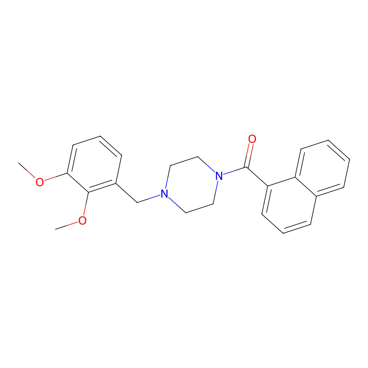 [4-[(2,3-Dimethoxyphenyl)methyl]piperazin-1-yl]-naphthalen-1-ylmethanone molecular structure, CAS 425398-10-3