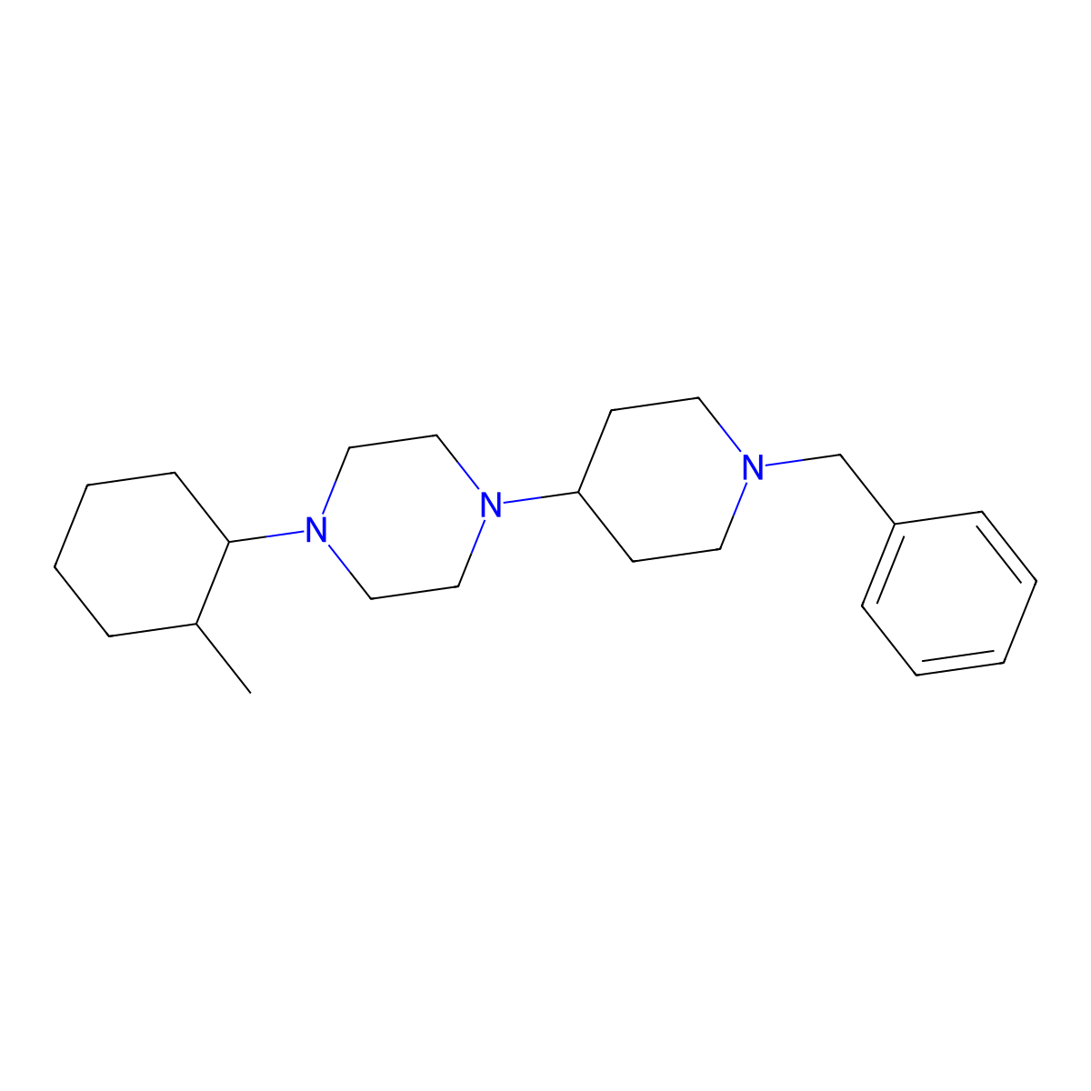 1-(1-Benzylpiperidin-4-yl)-4-(2-methylcyclohexyl)piperazine molecular structure, CAS 425398-19-2