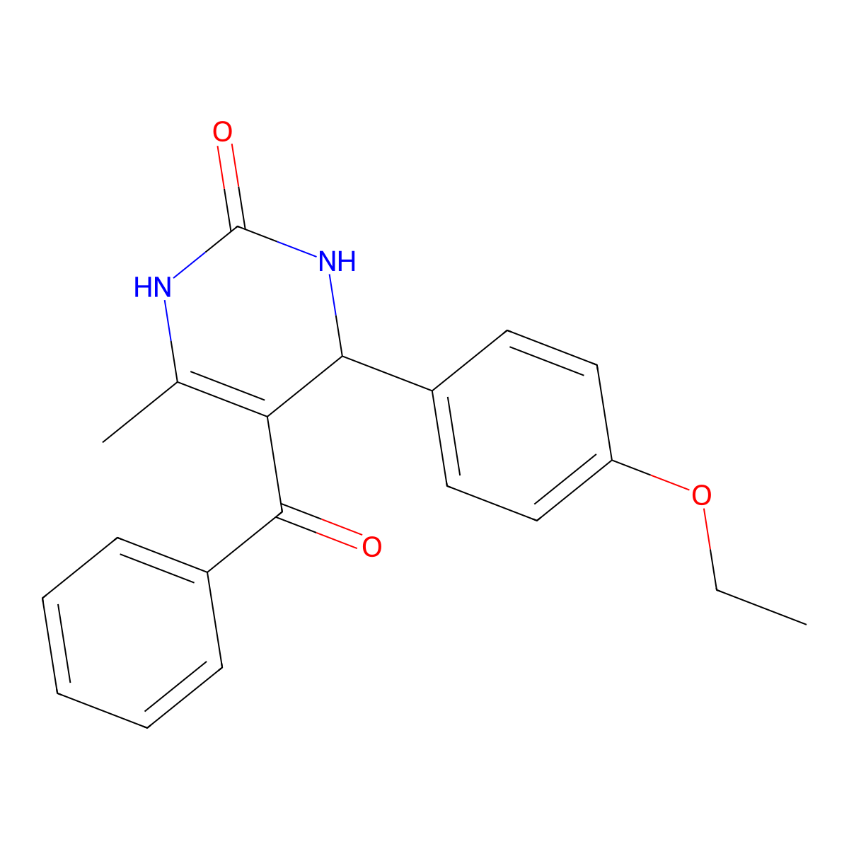 5-benzoyl-4-(4-ethoxyphenyl)-6-methyl-3,4-dihydro-1H-pyrimidin-2-one molecular structure, CAS 425398-23-8