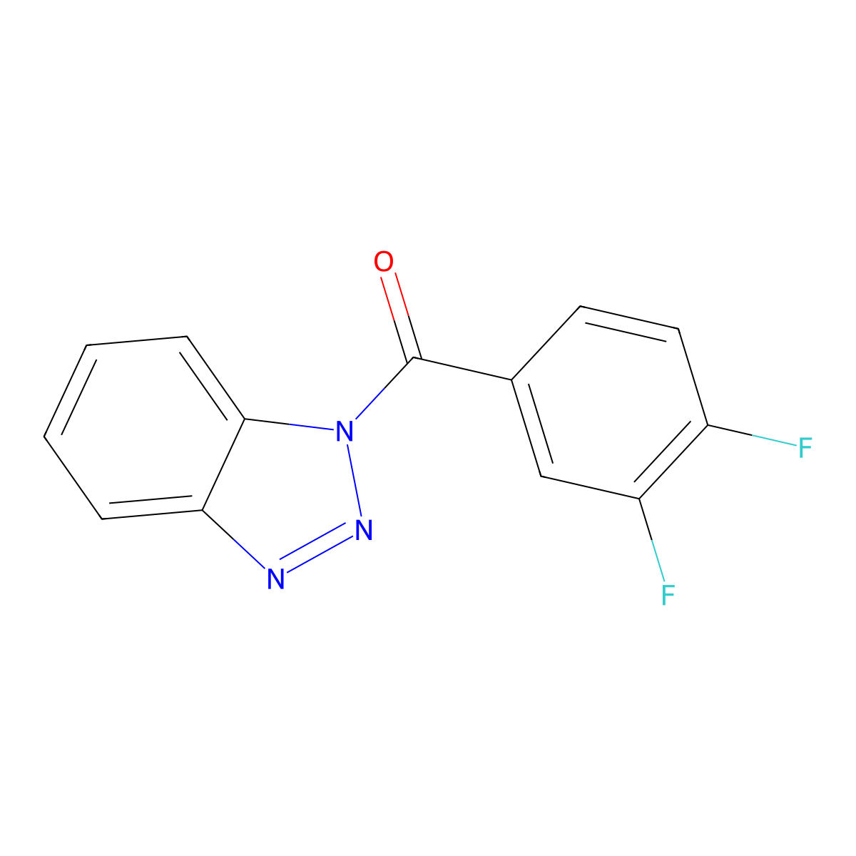 1-(3,4-Difluorobenzoyl)-1H-1,2,3-benzotriazole molecular structure, CAS 425398-26-1