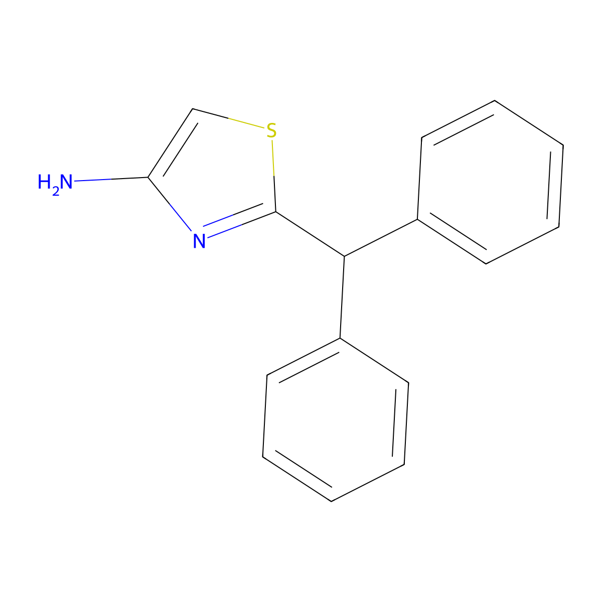 2-(Diphenylmethyl)-1,3-thiazol-4-amine molecular structure, CAS 425399-53-7