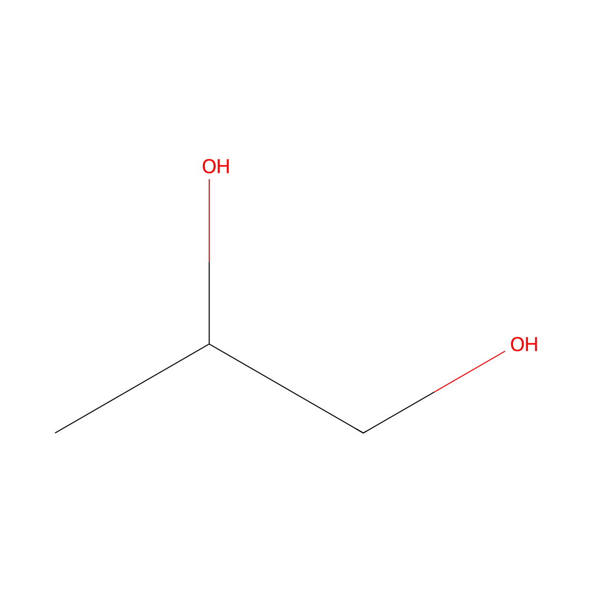 R-(-)-1,2-Propanediol molecular structure, CAS 4254-14-2