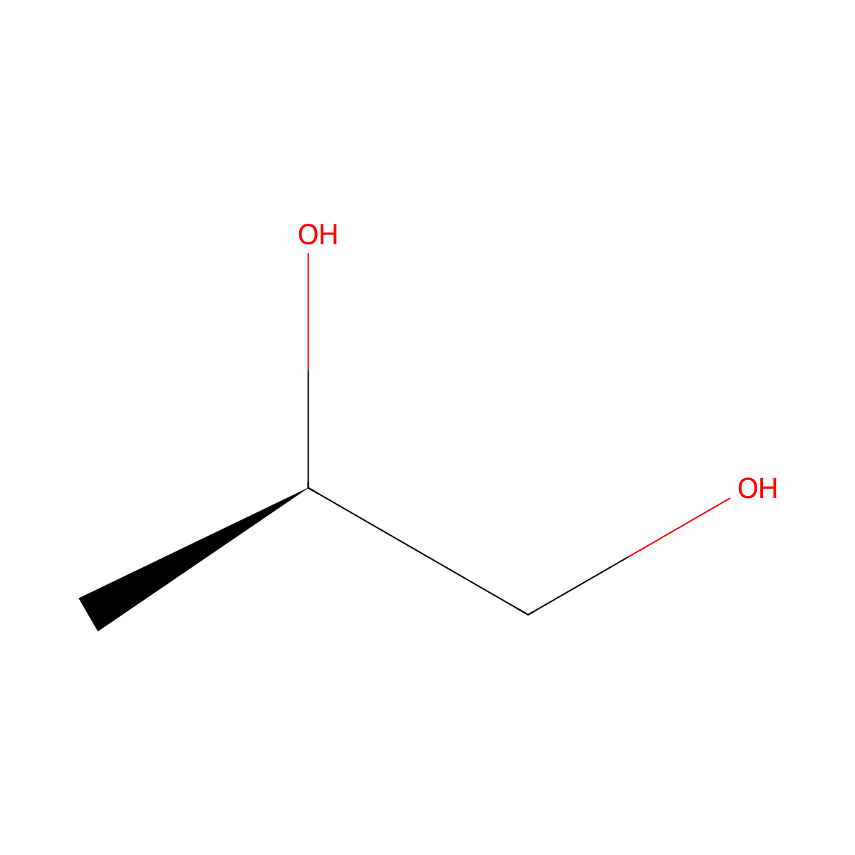 R-(-)-1,2-Propanediol molecular structure, CAS 4254-14-2