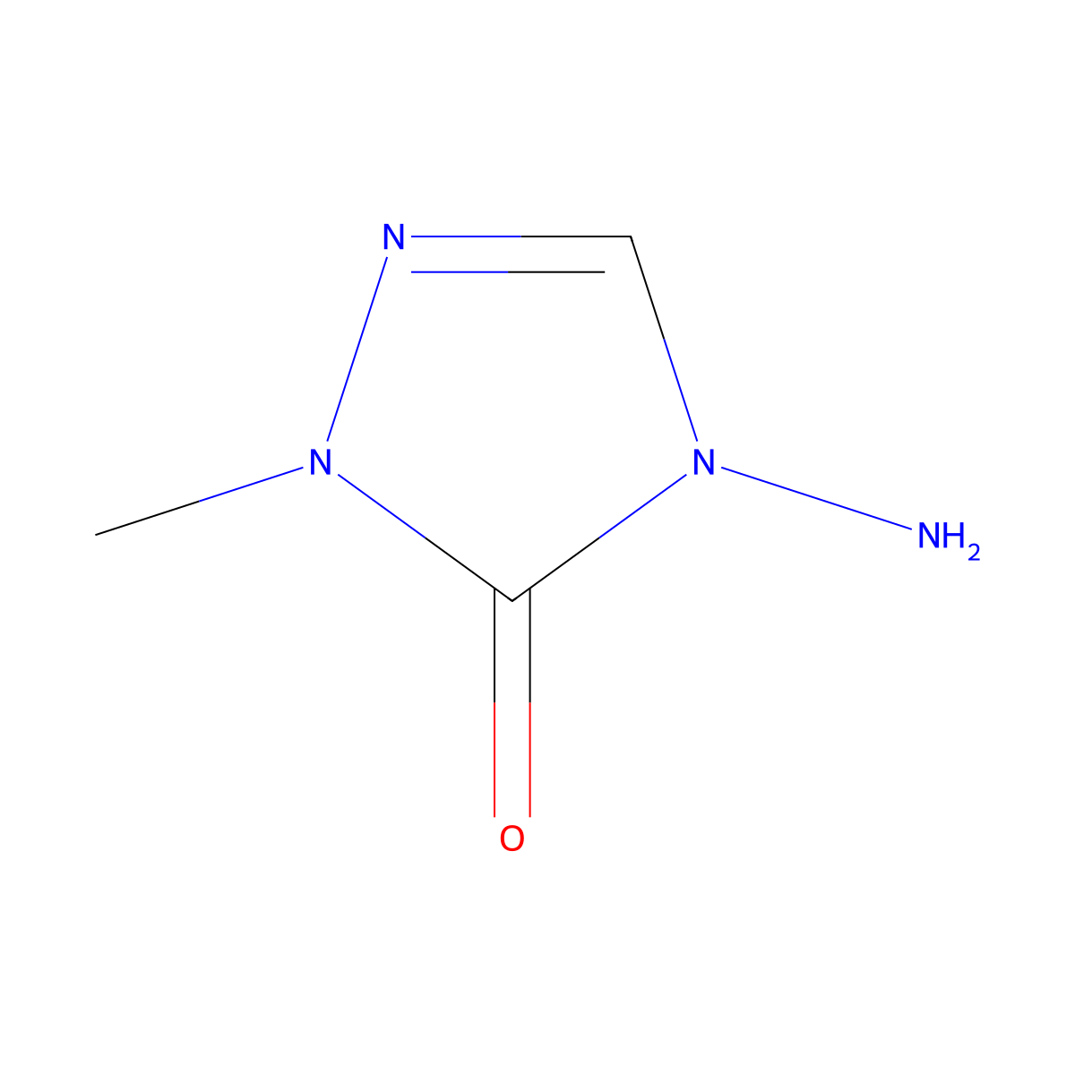 4-amino-1-methyl-4,5-dihydro-1H-1,2,4-triazol-5-one molecular structure, CAS 4254-55-1