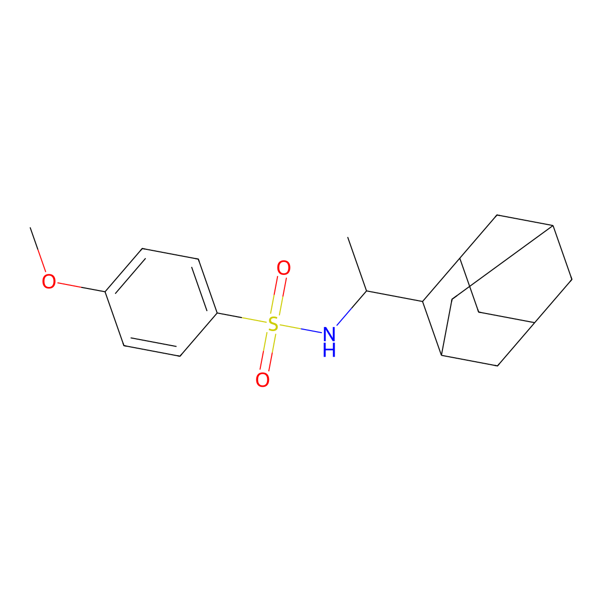 N-[1-(2-adamantyl)ethyl]-4-methoxybenzenesulfonamide molecular structure, CAS 425400-05-1