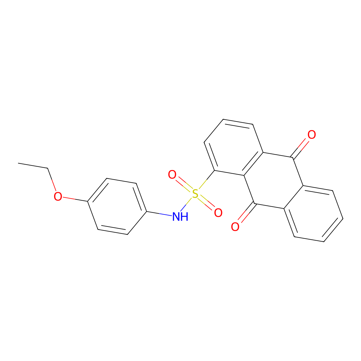 N-(4-ethoxyphenyl)-9,10-dioxoanthracene-1-sulfonamide molecular structure, CAS 425400-07-3