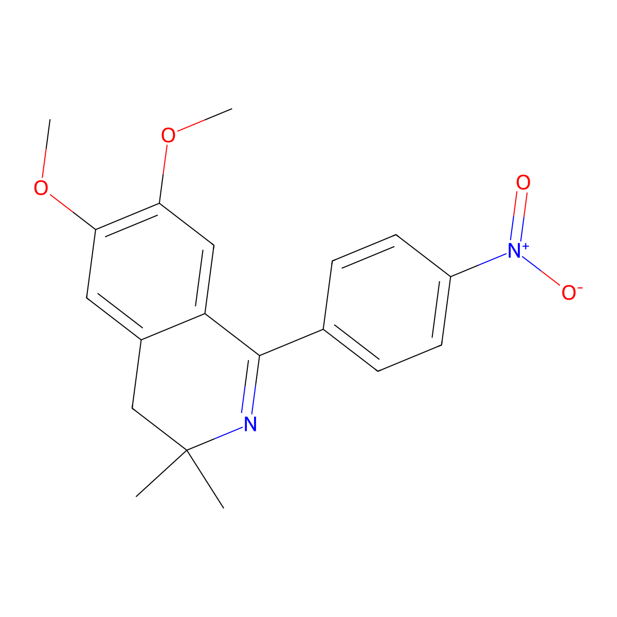 6,7-Dimethoxy-3,3-dimethyl-1-(4-nitrophenyl)-3,4-dihydroisoquinoline molecular structure, CAS 425400-78-8