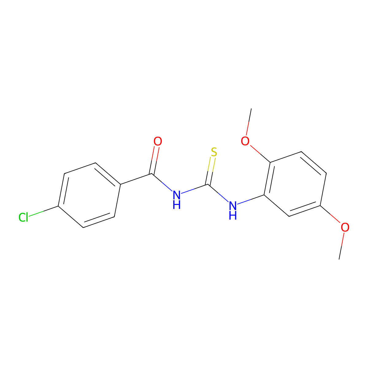 4-chloro-N-[(2,5-dimethoxyphenyl)carbamothioyl]benzamide molecular structure, CAS 425400-94-8