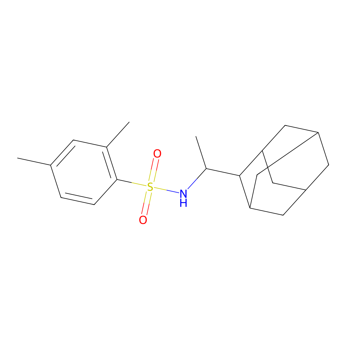 N-[1-(2-adamantyl)ethyl]-2,4-dimethylbenzenesulfonamide molecular structure, CAS 425401-20-3