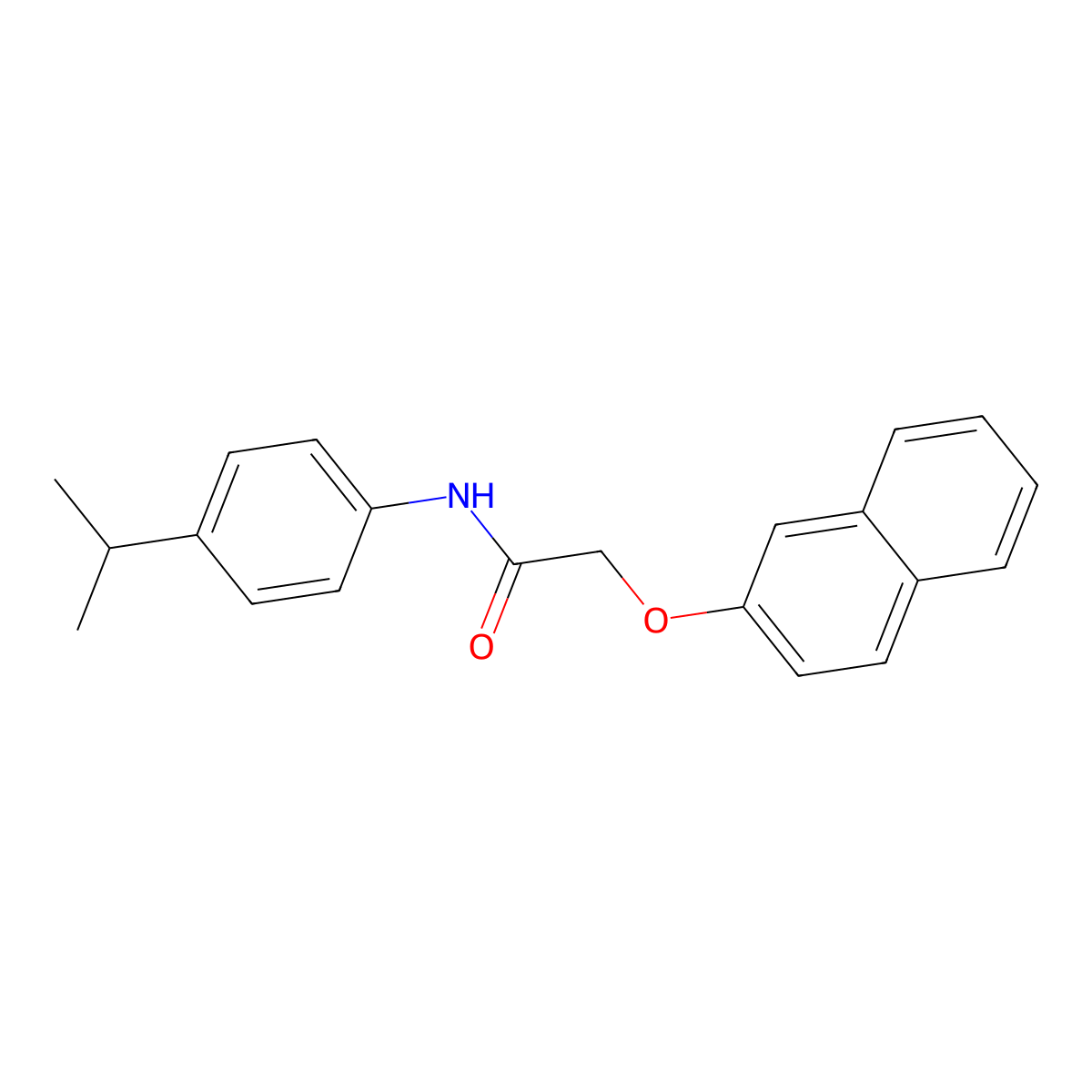 N-(4-isopropylphenyl)-2-(2-naphthyloxy)acetamide molecular structure, CAS 425401-84-9
