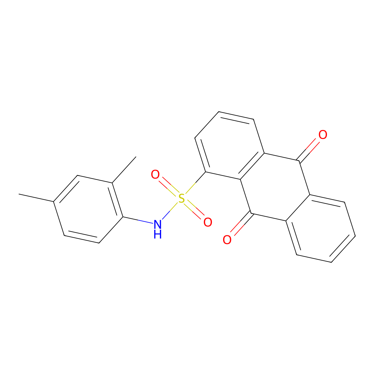 N-(2,4-dimethylphenyl)-9,10-dioxoanthracene-1-sulfonamide molecular structure, CAS 425402-24-0
