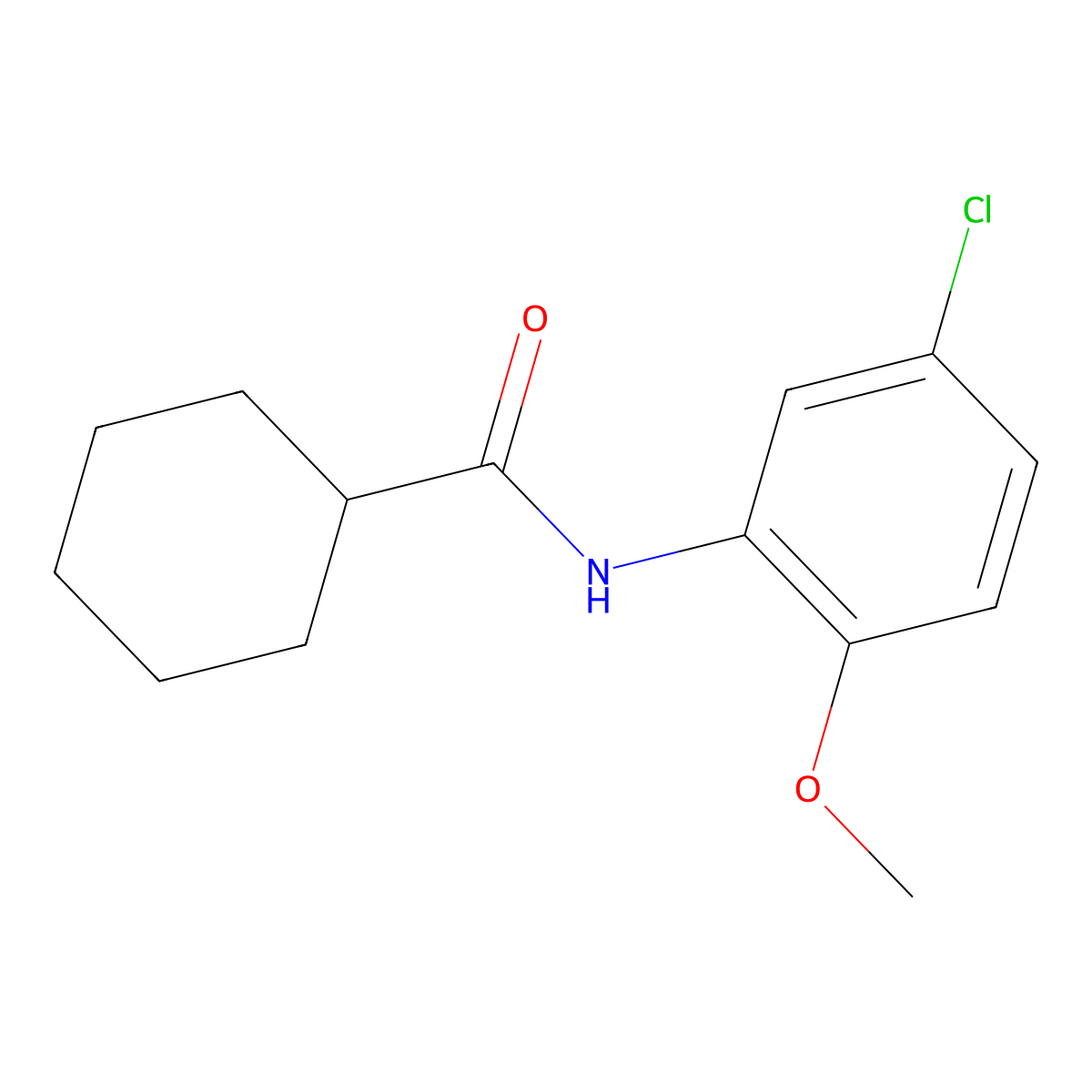N-(5-chloro-2-methoxyphenyl)cyclohexanecarboxamide molecular structure, CAS 425402-39-7