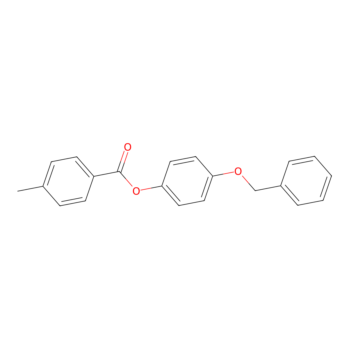 4-(Benzyloxy)phenyl 4-methylbenzoate molecular structure, CAS 425402-81-9