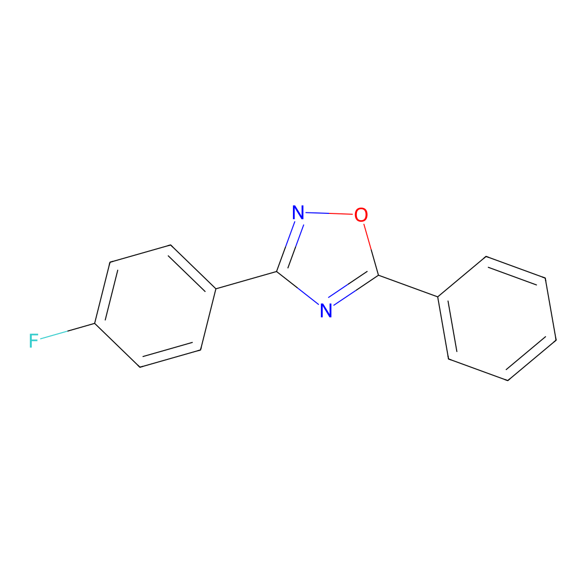 3-(4-Fluorophenyl)-5-phenyl-1,2,4-oxadiazole molecular structure, CAS 425403-09-4