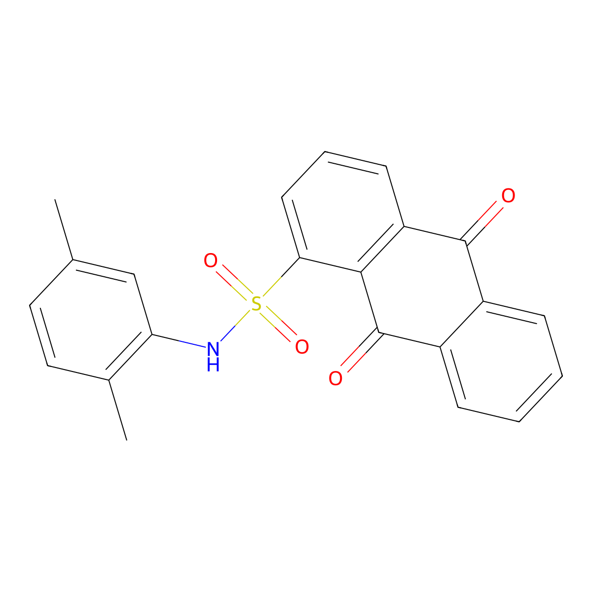 N-(2,5-dimethylphenyl)-9,10-dioxo-9,10-dihydro-1-anthracenesulfonamide molecular structure, CAS 425410-68-0
