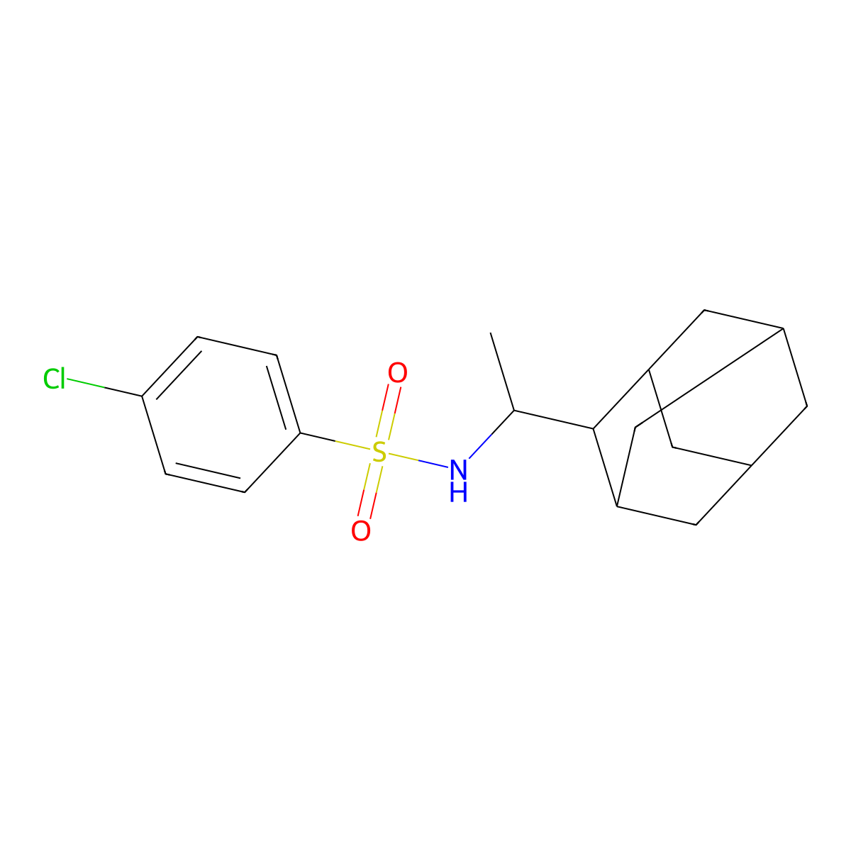 N-[1-(2-adamantyl)ethyl]-4-chlorobenzenesulfonamide molecular structure, CAS 425410-69-1