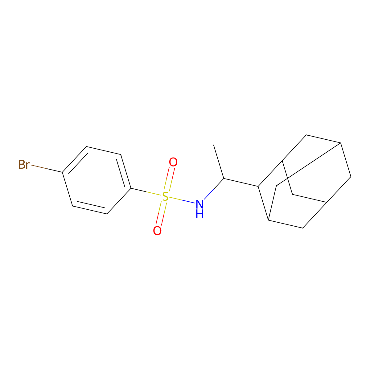 N-[1-(2-adamantyl)ethyl]-4-bromobenzenesulfonamide molecular structure, CAS 425410-83-9