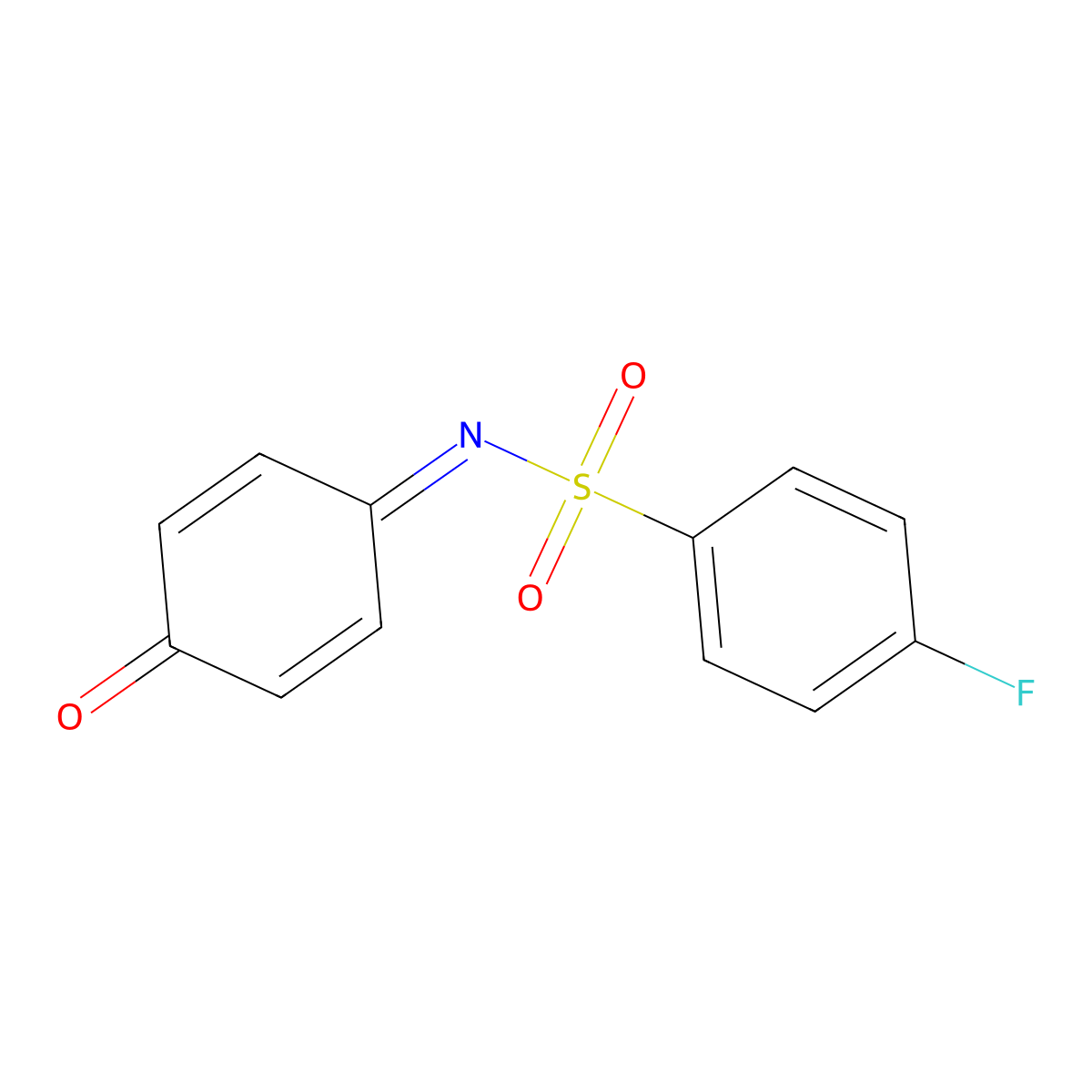4-fluoro-N-(4-oxocyclohexa-2,5-dien-1-ylidene)benzenesulfonamide molecular structure, CAS 425411-30-9