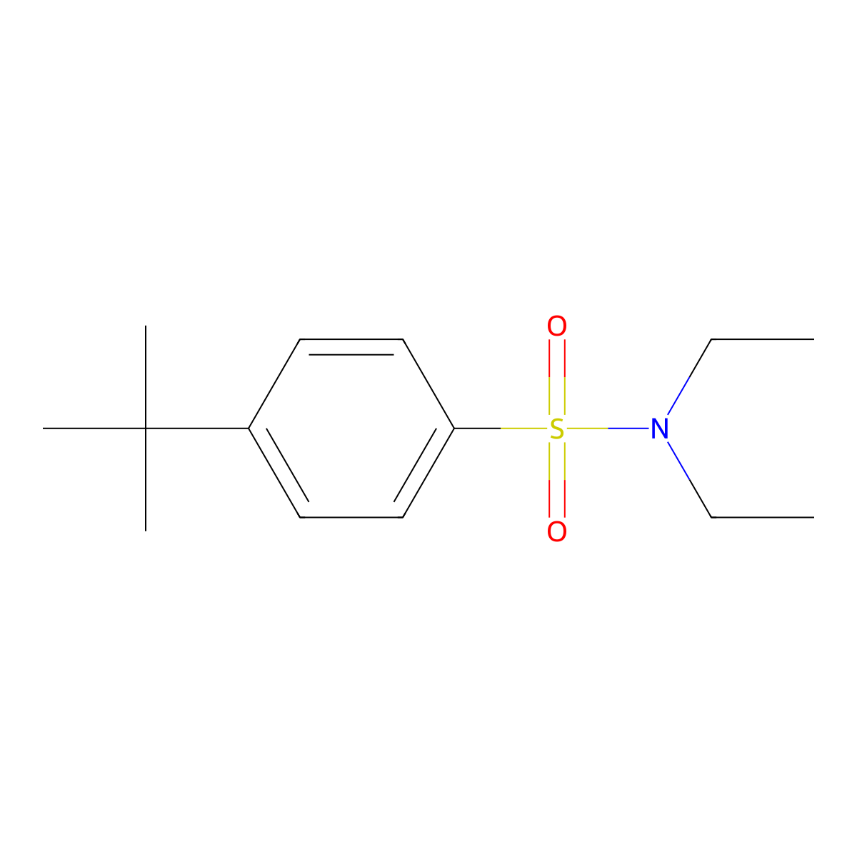 4-tert-butyl-N,N-diethylbenzenesulfonamide molecular structure, CAS 425411-46-7