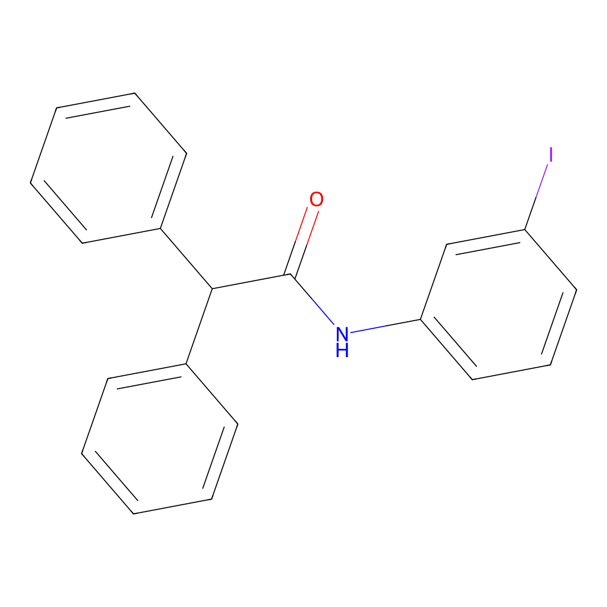 N-(3-iodophenyl)-2,2-diphenylacetamide molecular structure, CAS 425411-56-9
