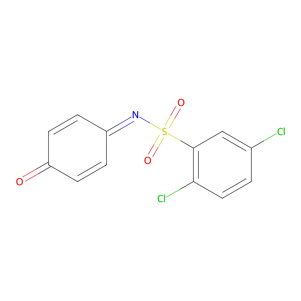 2,5-Dichloro-n-(4-oxocyclohexa-2,5-dien-1-ylidene)benzenesulfonamide molecular structure, CAS 425412-91-5
