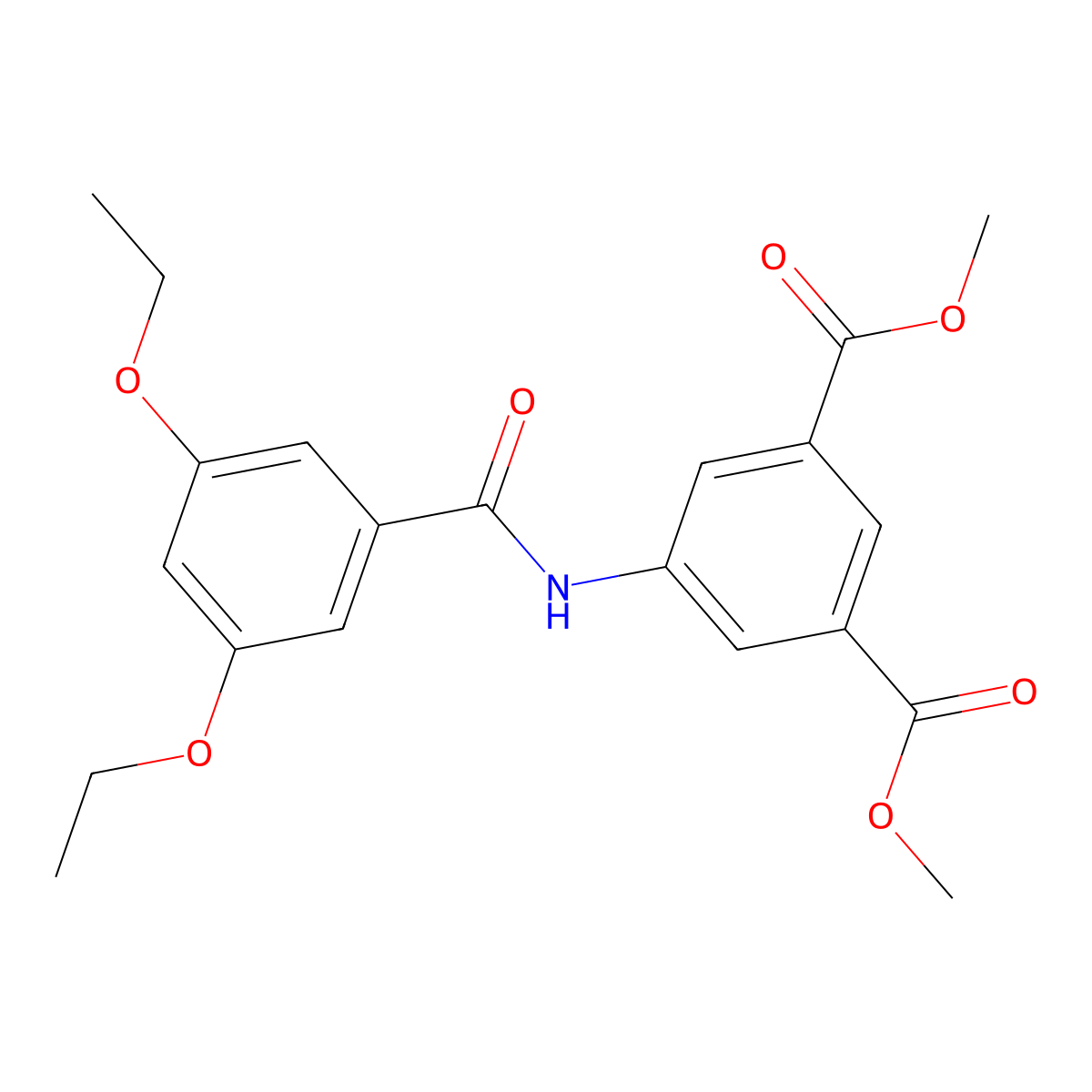 1,3-Dimethyl 5-[(3,5-diethoxybenzoyl)amino]-1,3-benzenedicarboxylate molecular structure, CAS 425413-53-2