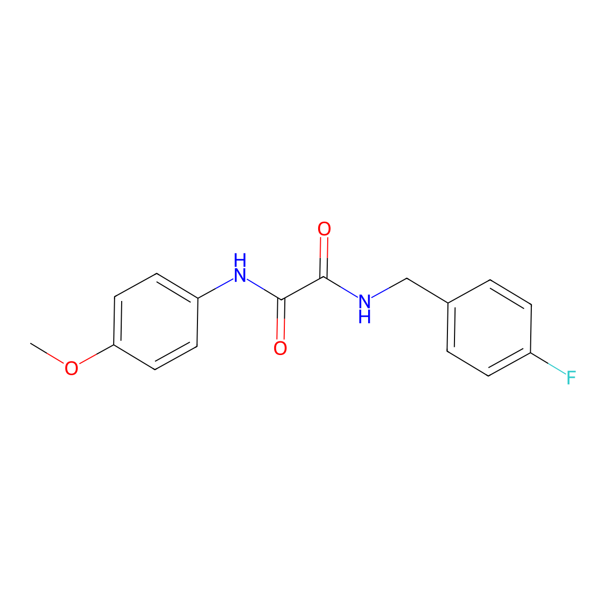 N1-(4-fluorobenzyl)-N2-(4-methoxyphenyl)oxalamide molecular structure, CAS 425413-54-3