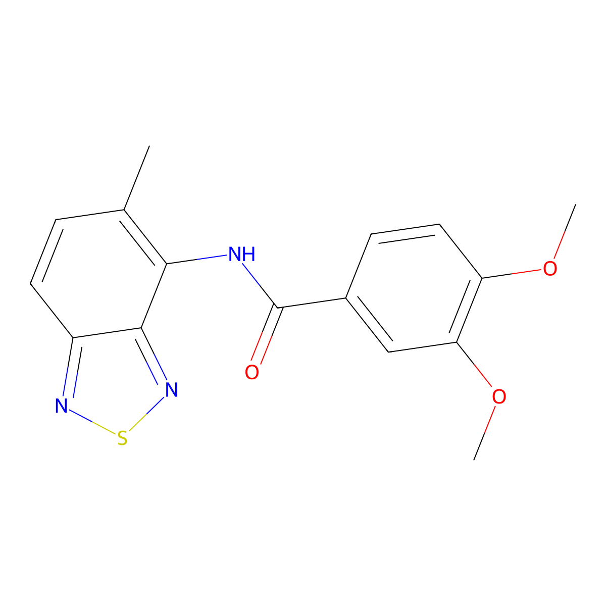 3,4-dimethoxy-N-(5-methyl-2,1,3-benzothiadiazol-4-yl)benzamide molecular structure, CAS 425414-44-4