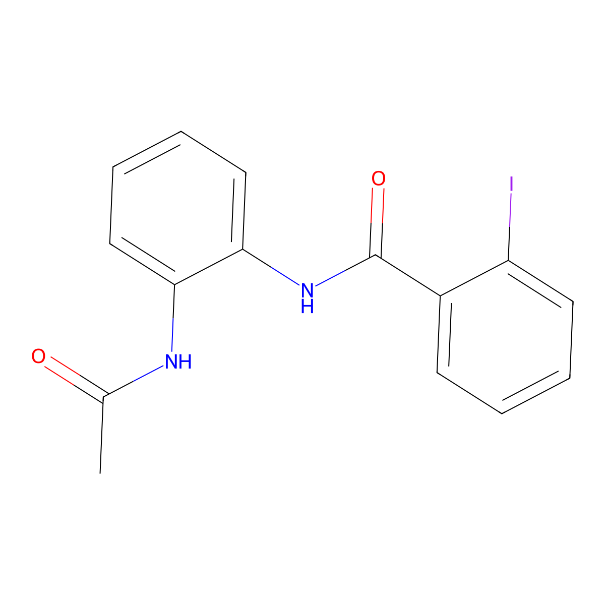 N-(2-acetamidophenyl)-2-iodobenzamide molecular structure, CAS 425414-61-5