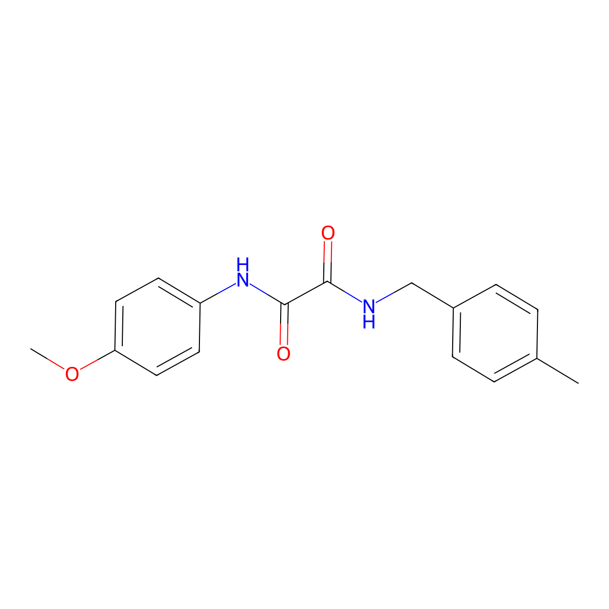 N-(4-methoxyphenyl)-N'-(4-methylbenzyl)ethanediamide molecular structure, CAS 425415-07-2