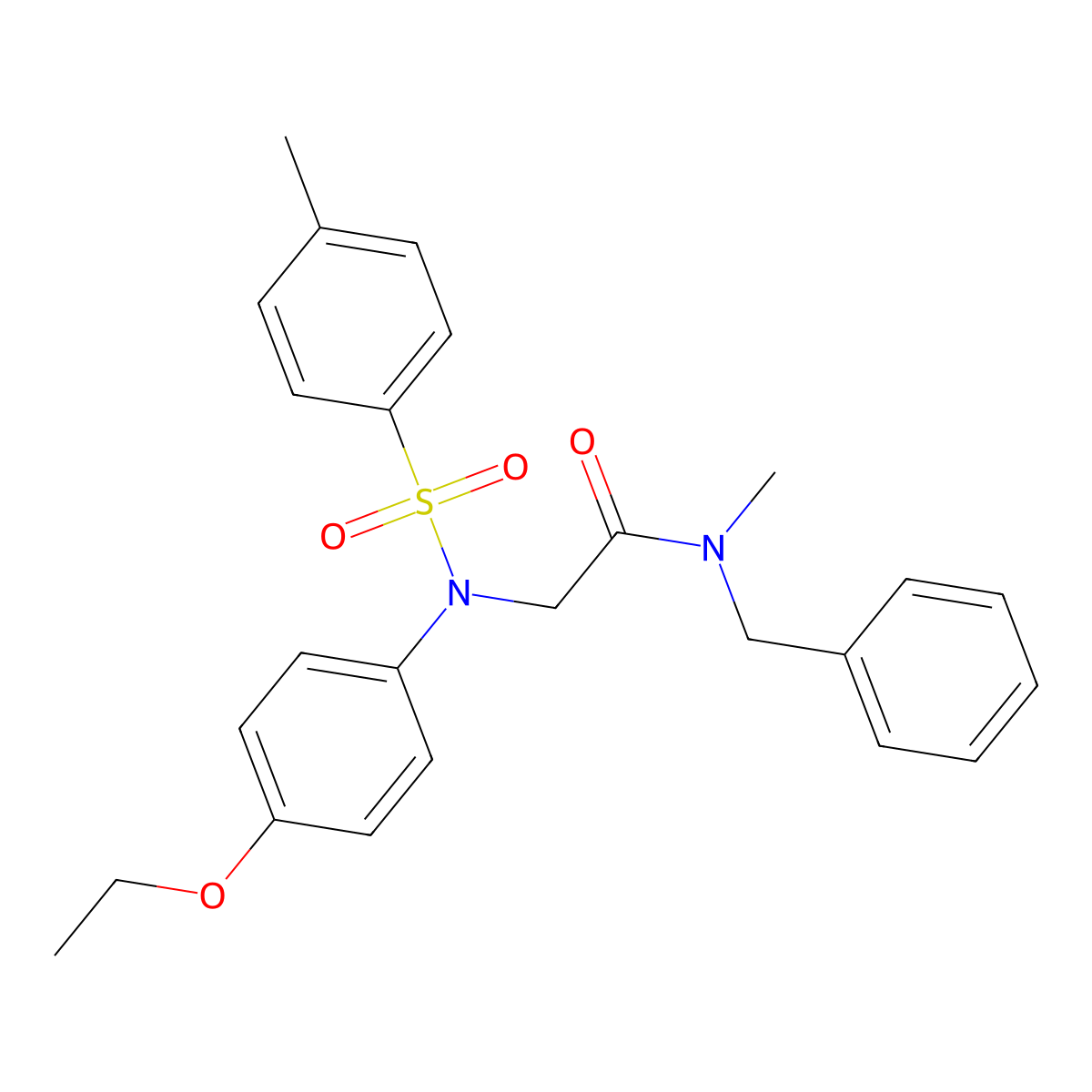 N-benzyl-2-(4-ethoxy-N-(4-methylphenyl)sulfonylanilino)-N-methylacetamide molecular structure, CAS 425415-26-5