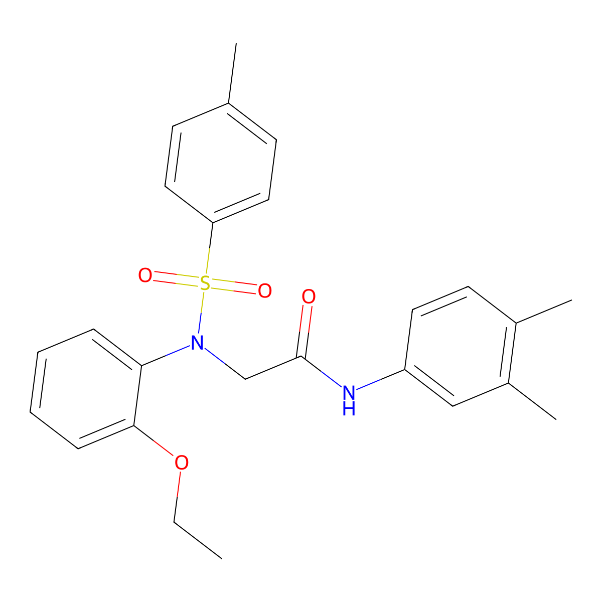 N-(3,4-Dimethylphenyl)-2-[(2-ethoxyphenyl)[(4-methylphenyl)sulfonyl]amino]acetamide molecular structure, CAS 425415-38-9