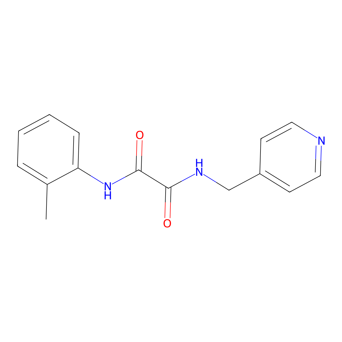 N'-(2-methylphenyl)-N-(pyridin-4-ylmethyl)oxamide molecular structure, CAS 425417-07-8