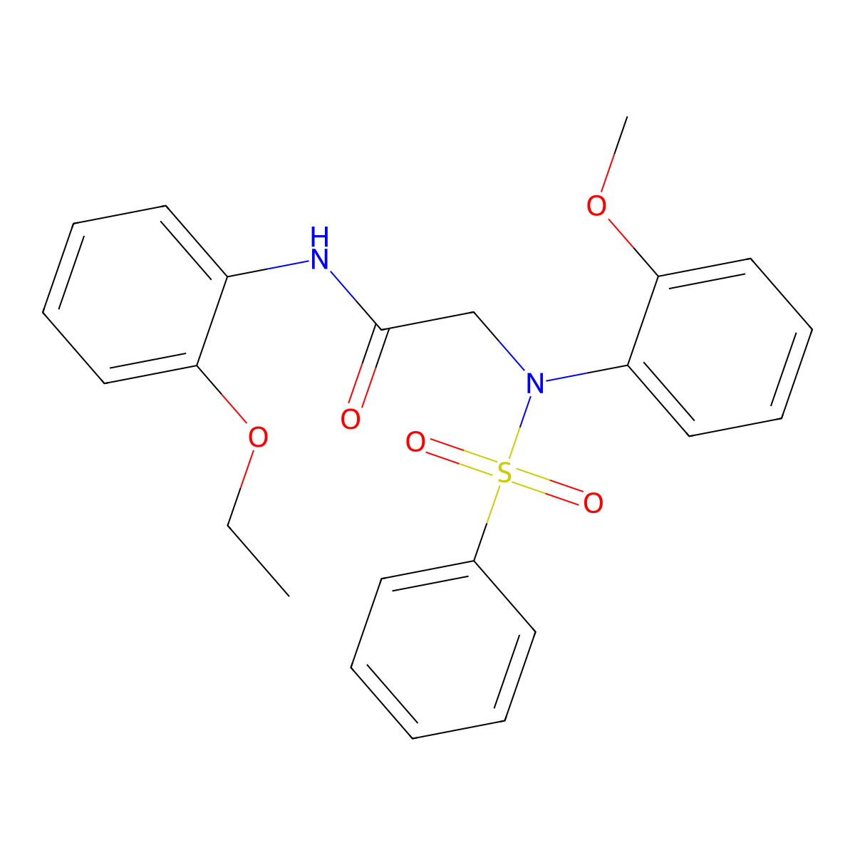 2-[N-(benzenesulfonyl)-2-methoxyanilino]-N-(2-ethoxyphenyl)acetamide molecular structure, CAS 425417-28-3