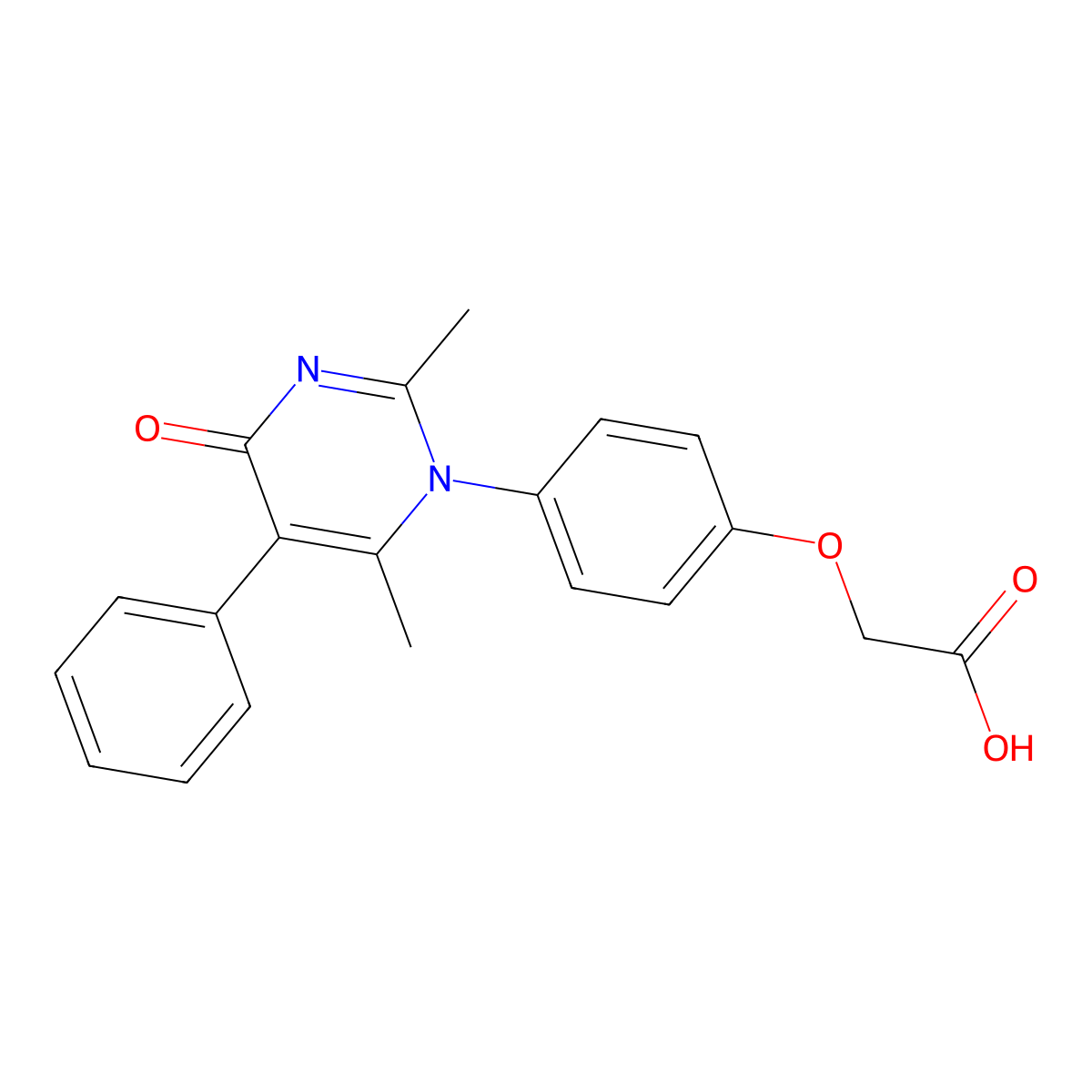 [4-(2,6-dimethyl-4-oxo-5-phenylpyrimidin-1(4H)-yl)phenoxy]acetic acid molecular structure, CAS 425417-59-0