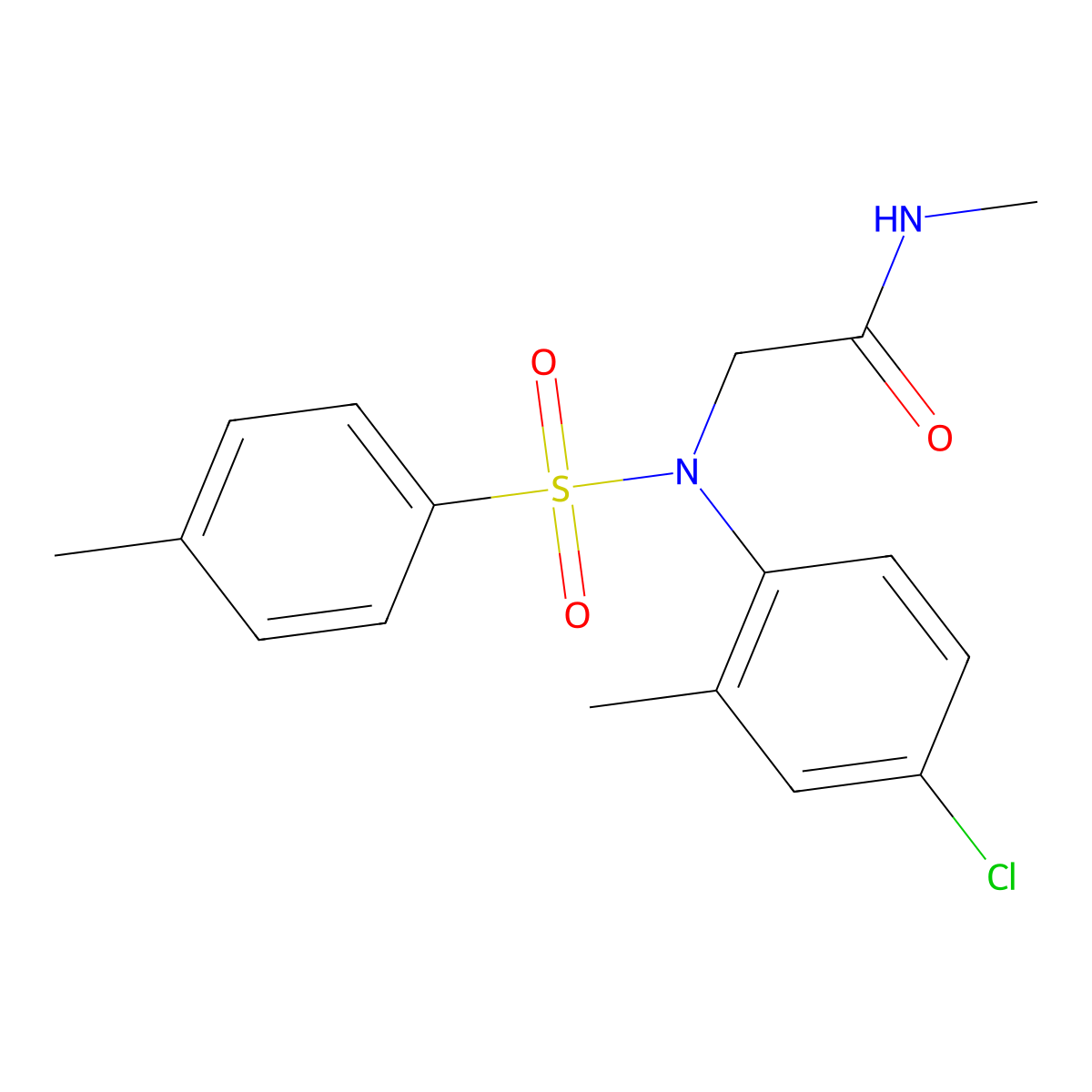 2-(4-chloro-2-methyl-N-(4-methylphenyl)sulfonylanilino)-N-methylacetamide molecular structure, CAS 425417-82-9