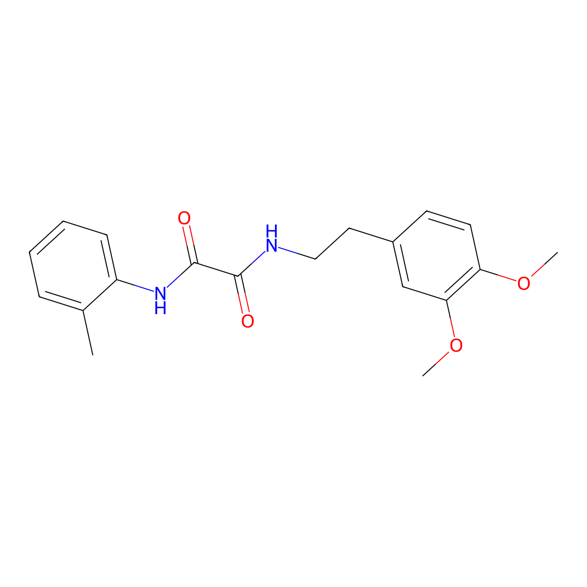 N-[2-(3,4-dimethoxyphenyl)ethyl]-N'-(2-methylphenyl)oxamide molecular structure, CAS 425417-92-1